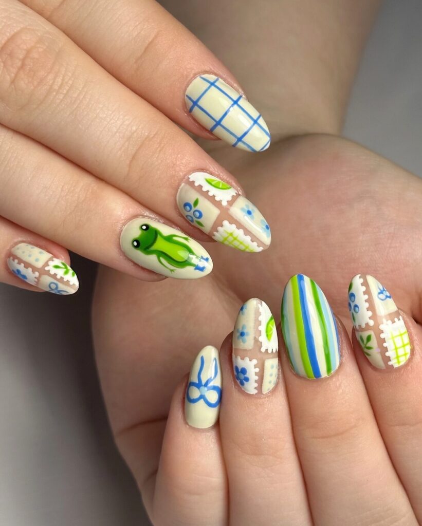 Cottage Patchwork nails