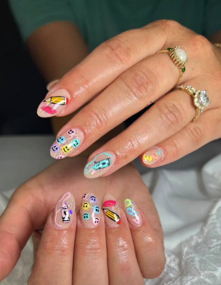 Classroom Chaos Art nails