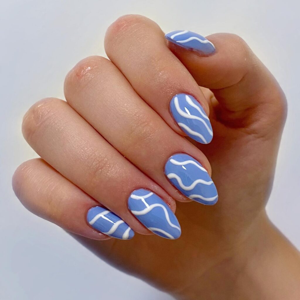 Aegean Tile Print nails