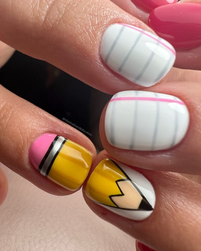 Pencil & Paper Duo nails