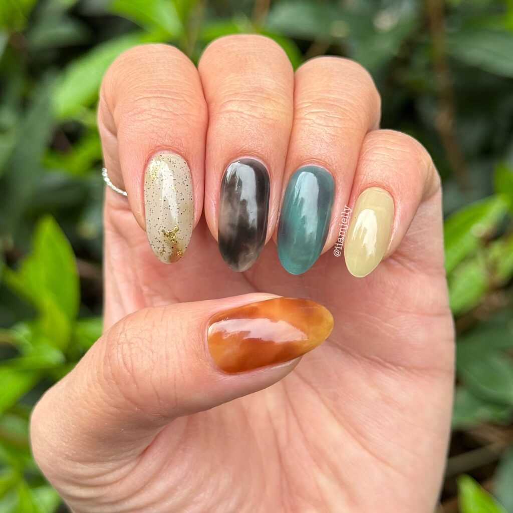 Gemstone Mismatched nails