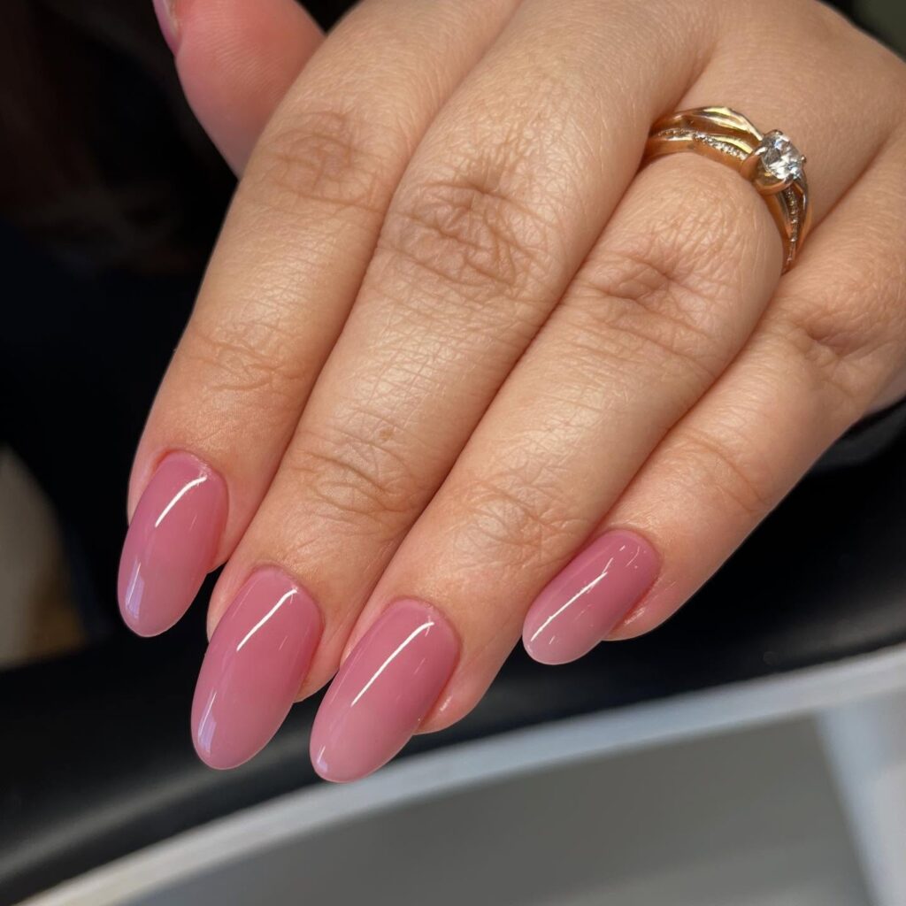 Dusty Rose Almond nails