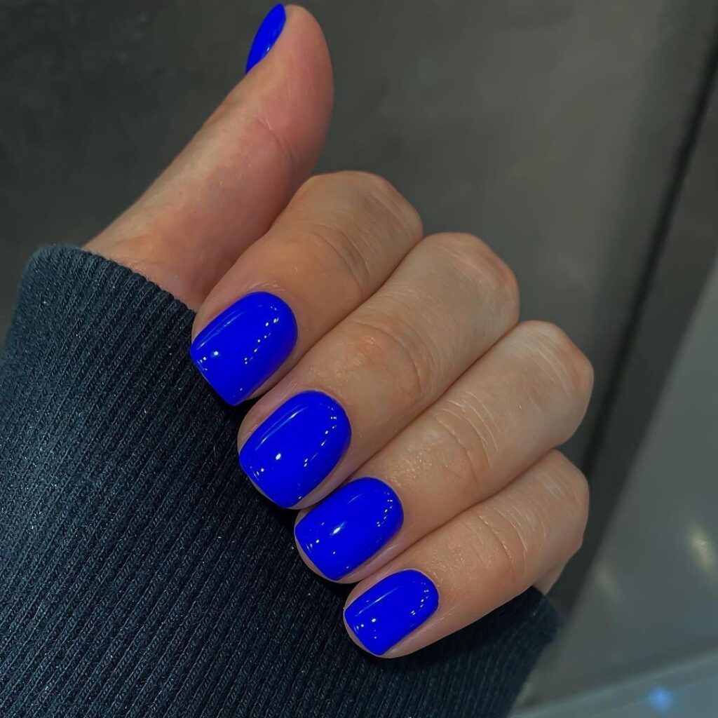 Electric Cobalt Blue nails