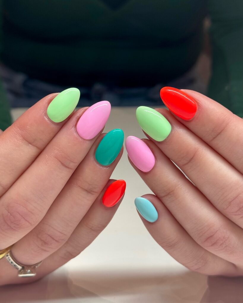 Rainbow Candy Mix nails