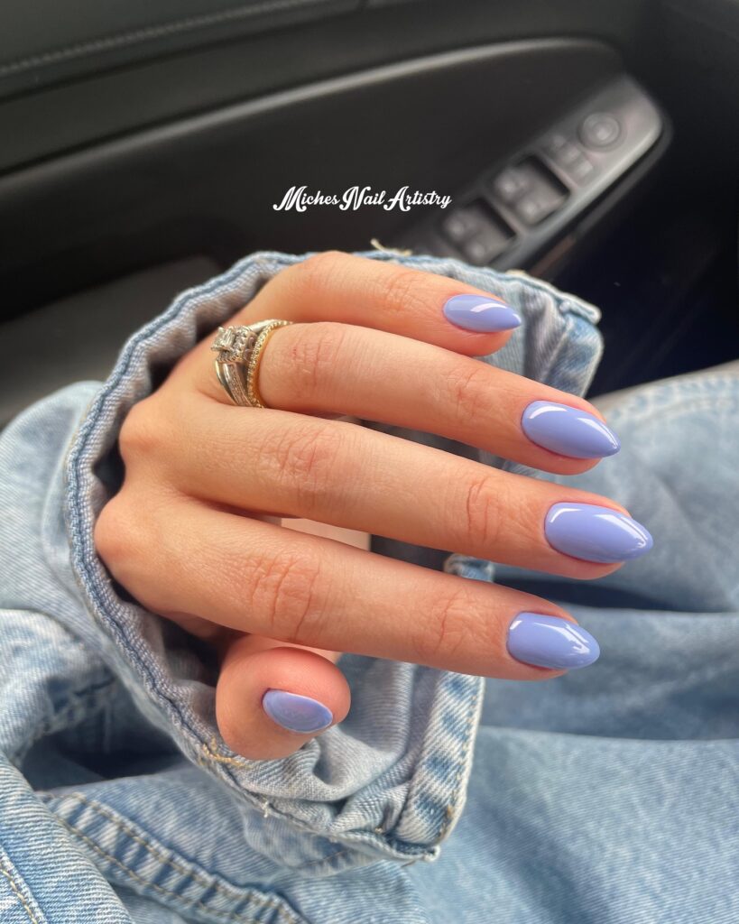 Periwinkle Almond nails