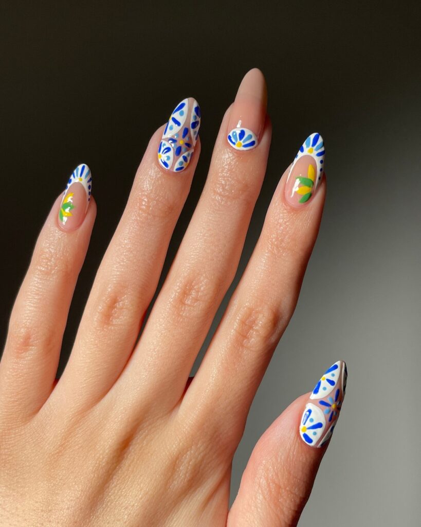 Amalfi Coast French nails