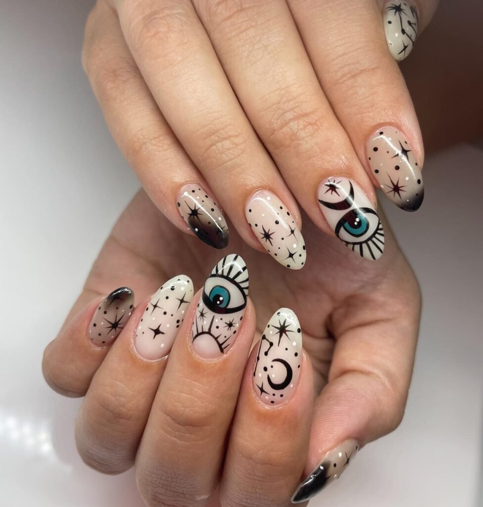 Third Eye Tarot nails