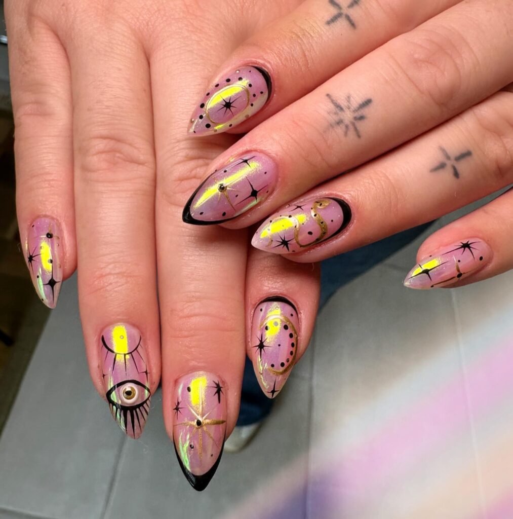 Cosmic Third Eye nails
