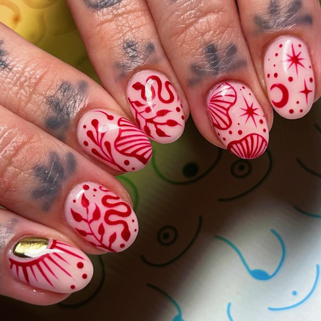 Crimson Folklore Nails 