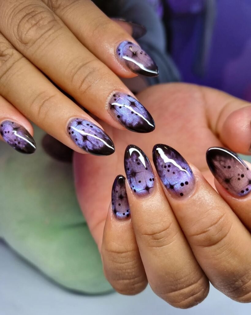 Amethyst Butterfly Wings nails