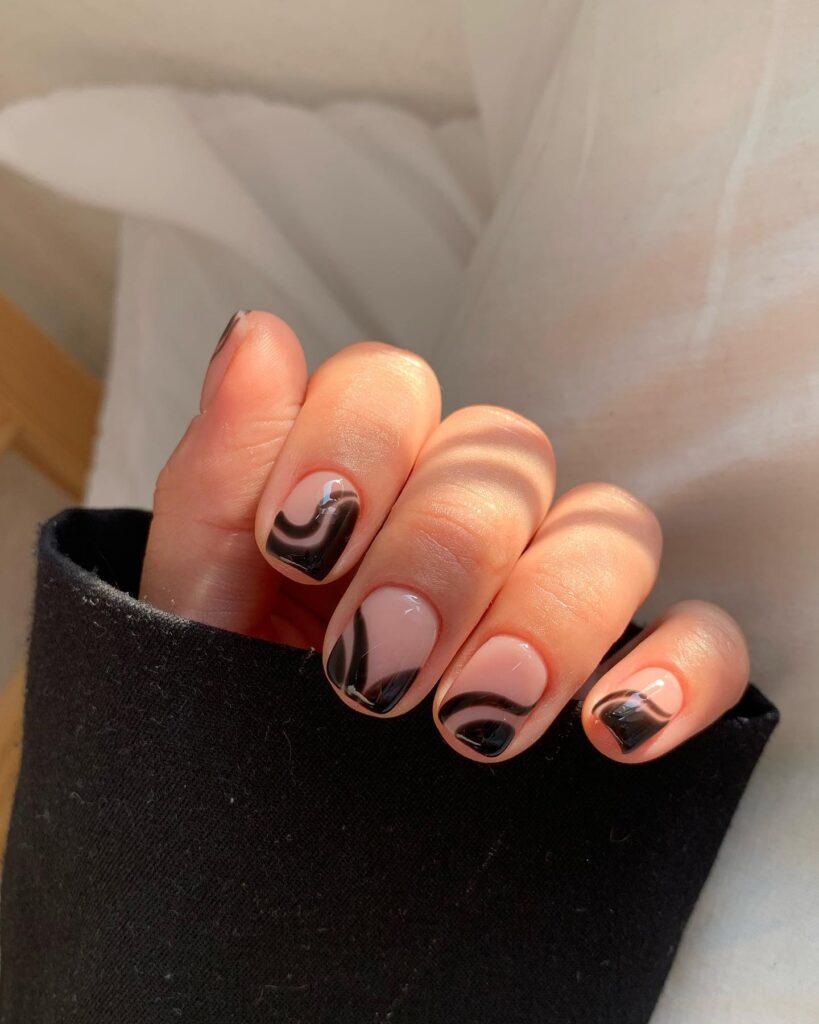 Iridescent Chrome Stiletto nails