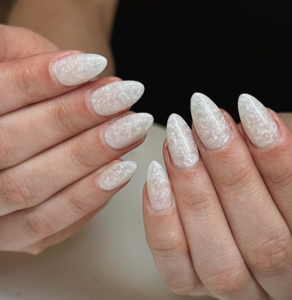 Pearlescent Lavender nails