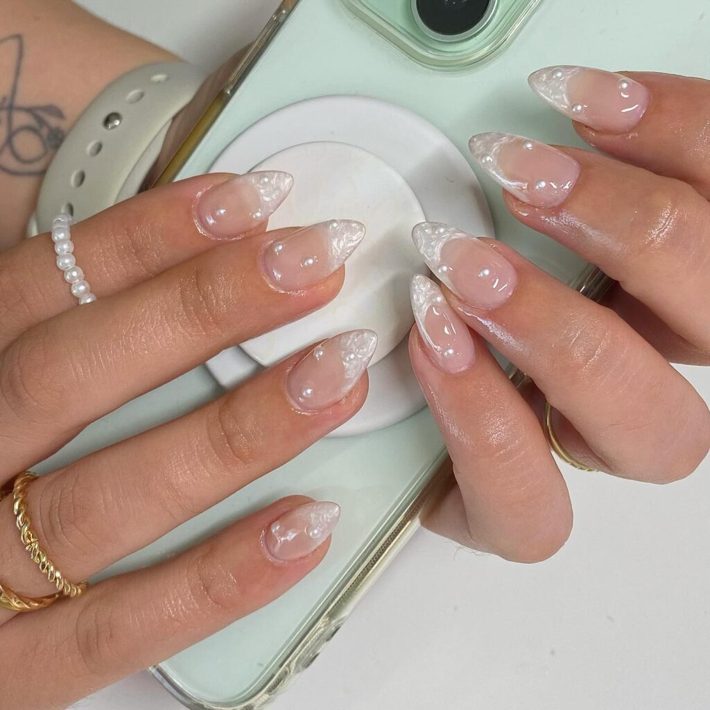 Mother of Pearl Inlay nails