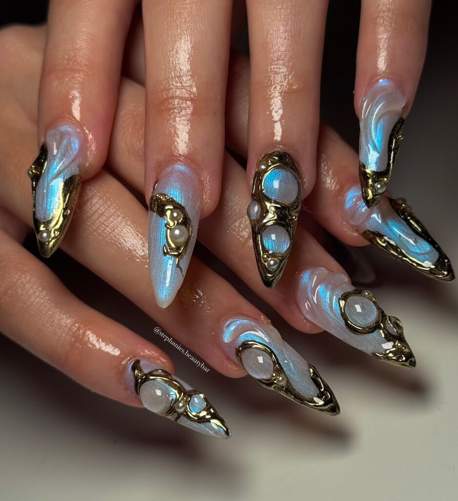 Pearl & Lace nails