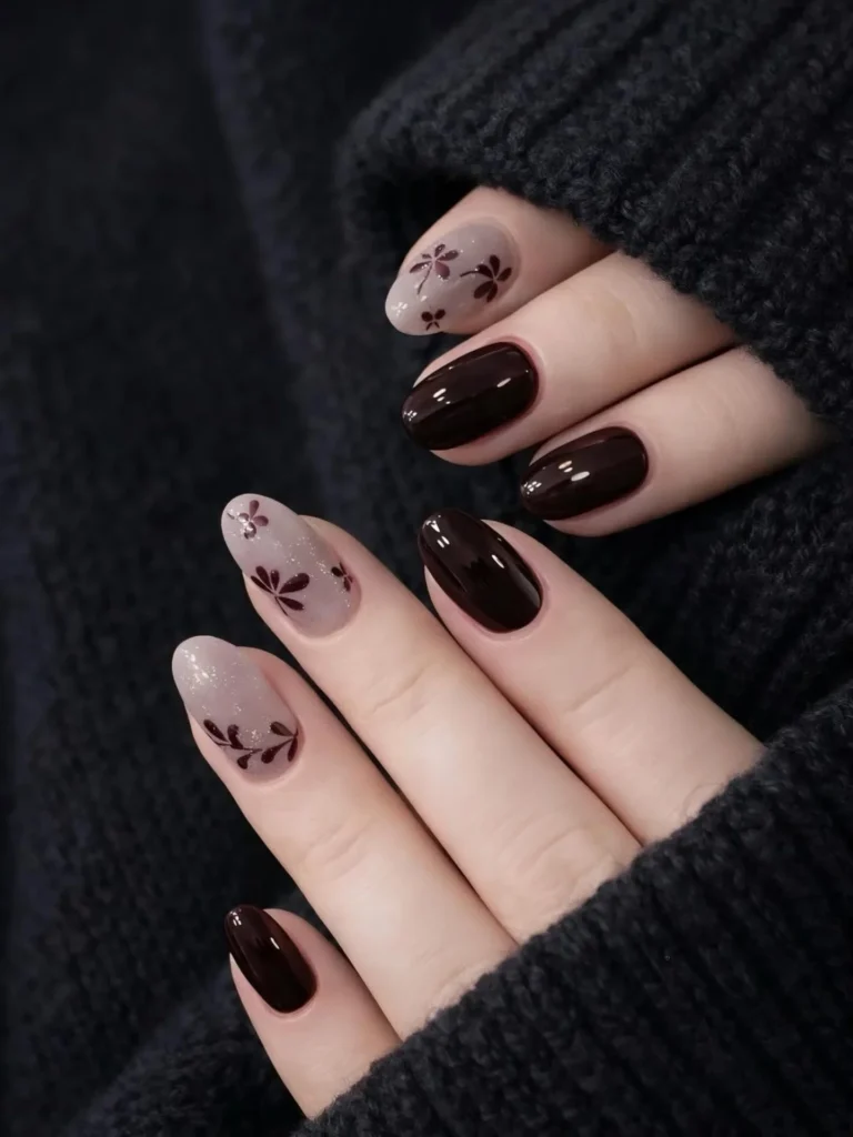 Oxblood Botanicals nails