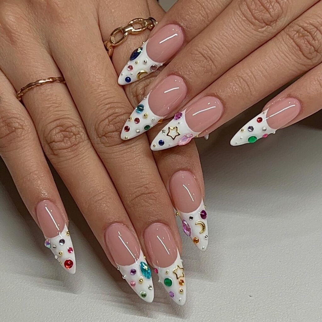 Sunset Star Chrome nails
