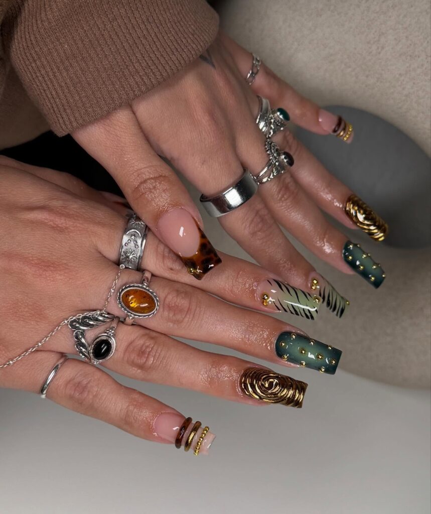 Jungle Gold Drama nails