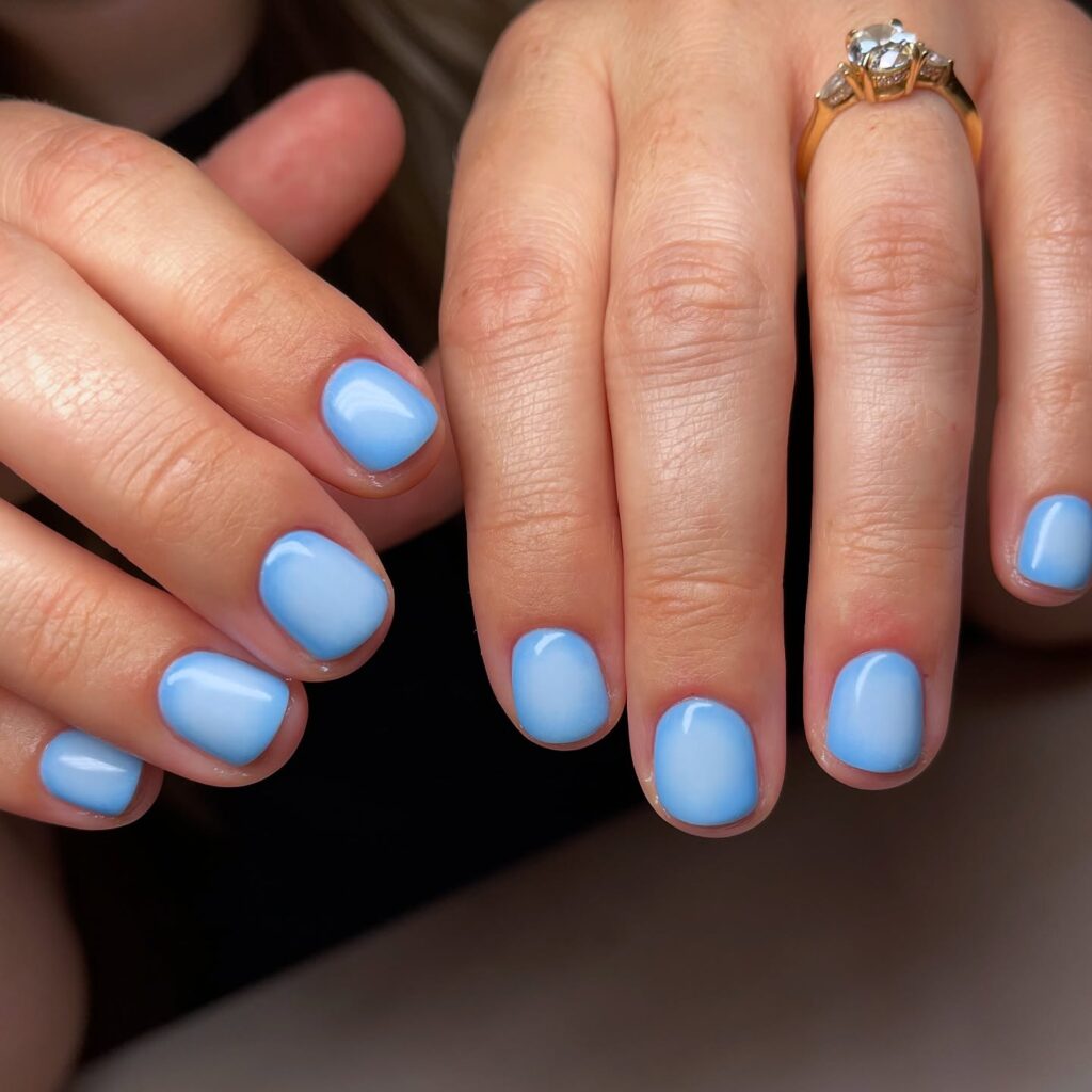 Baby Blue Solid nails