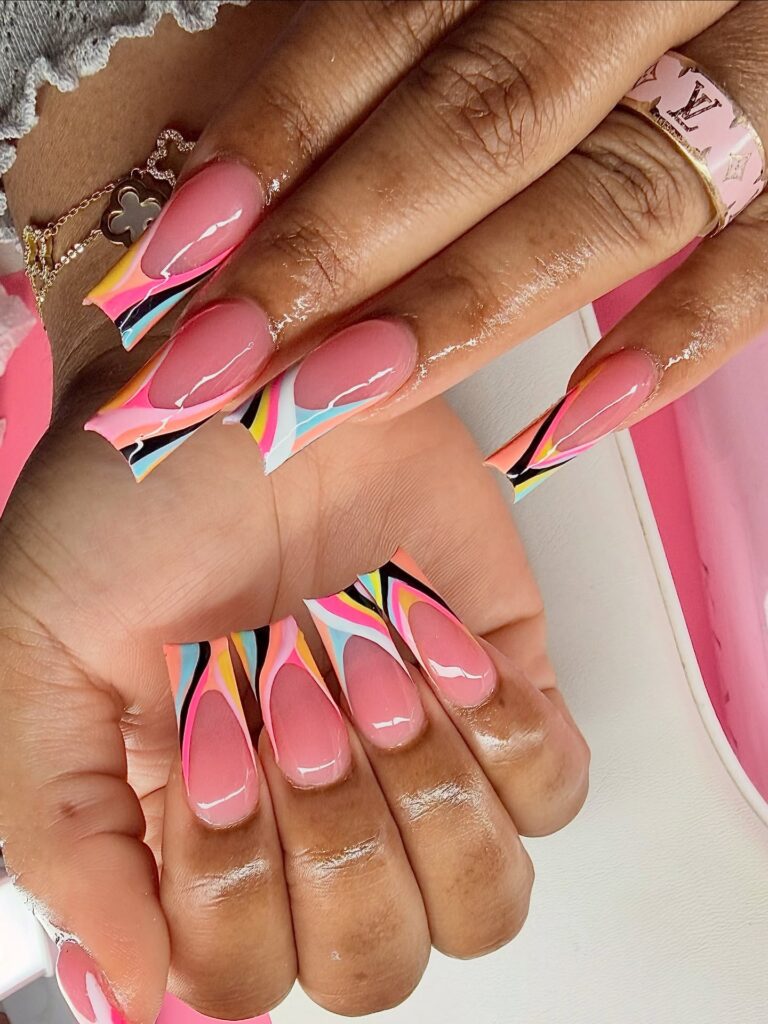 Tropical Pucci Coffin nails
