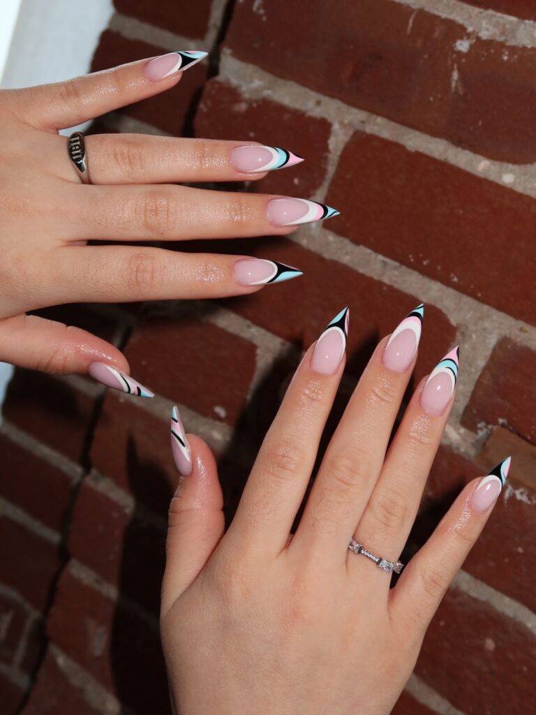Mint Pucci Stilettos nails