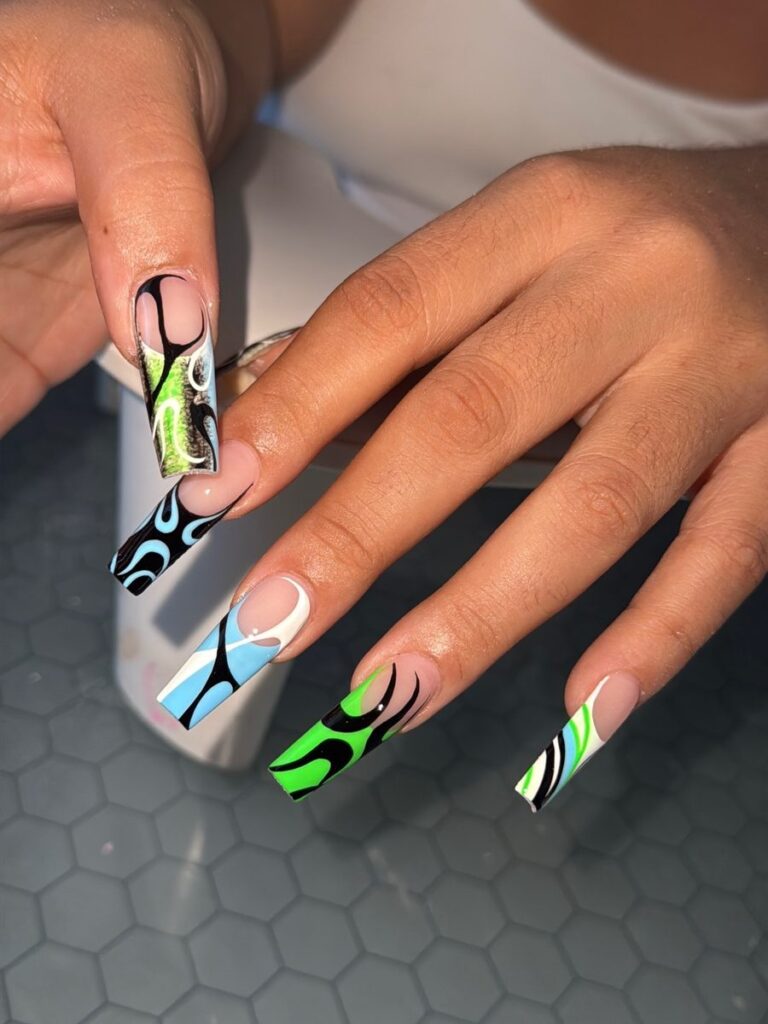 Neon Jungle Coffin nails