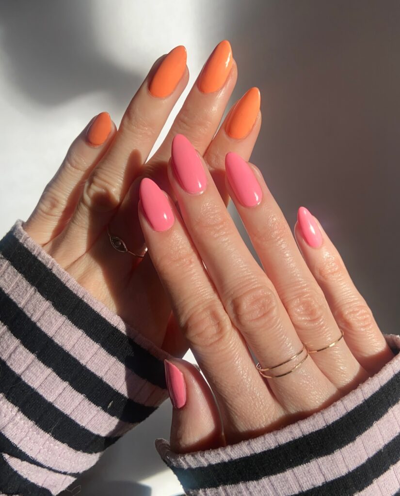 Two-Tone Solids nails