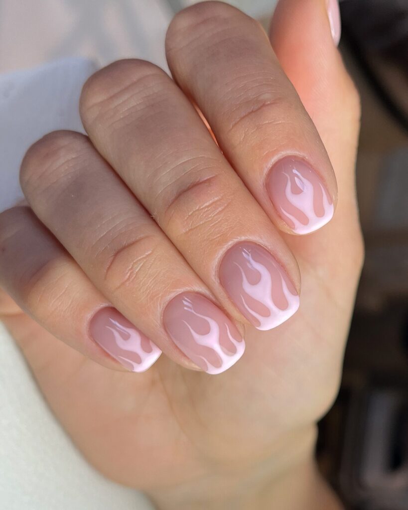 Milk Flame Softies nails