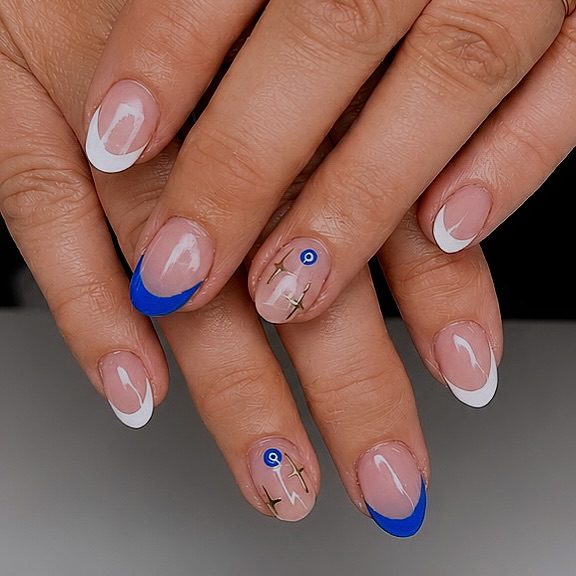 Evil Eye French Mix nails