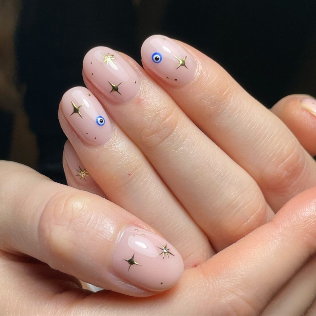 Celestial Evil Eye nails