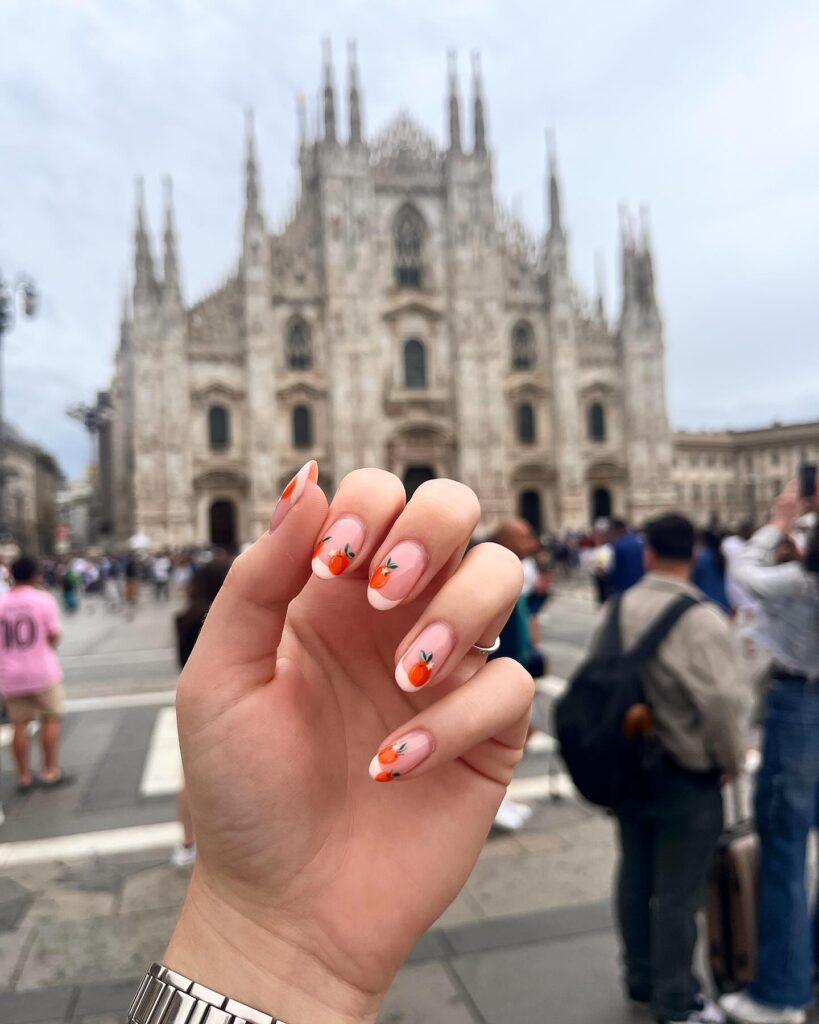 Milan Oranges nails