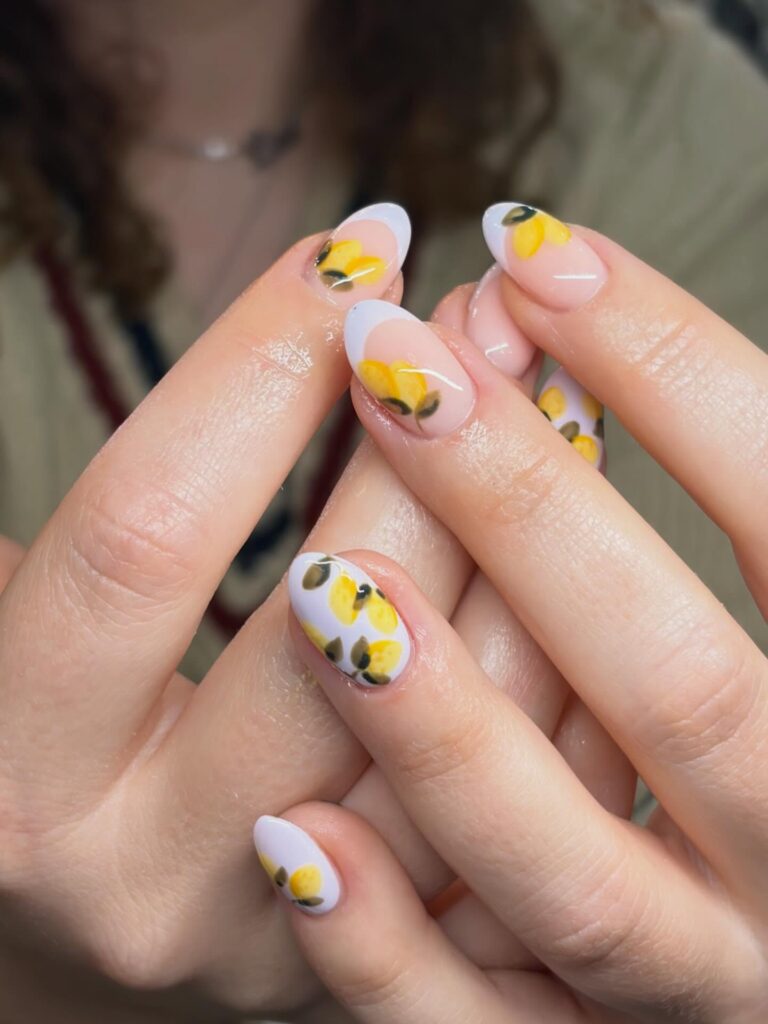 Limoncello French nails