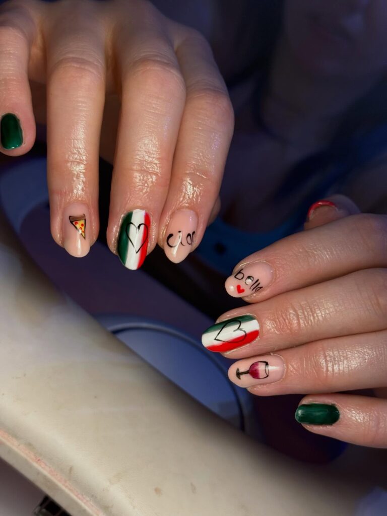 Roman Tile Almond nails