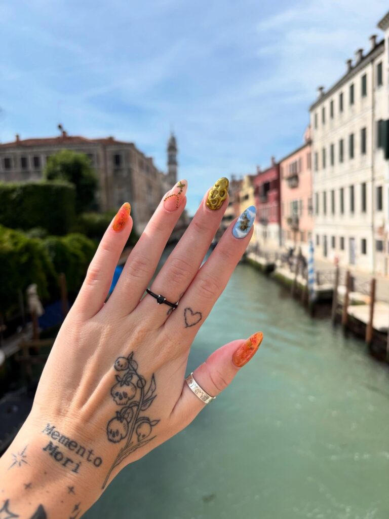 Venice Canal Art nails