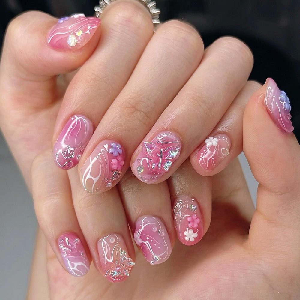 Rose Quartz Dreams nails