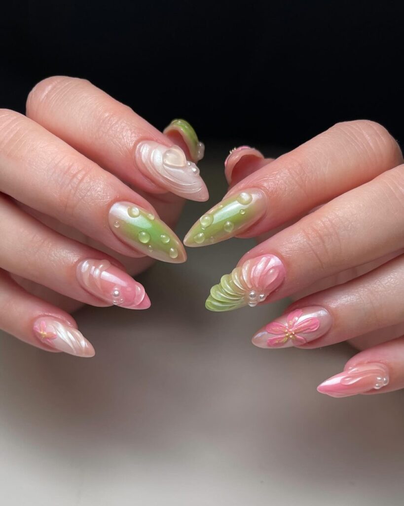 Jelly Blossom Fairy nails