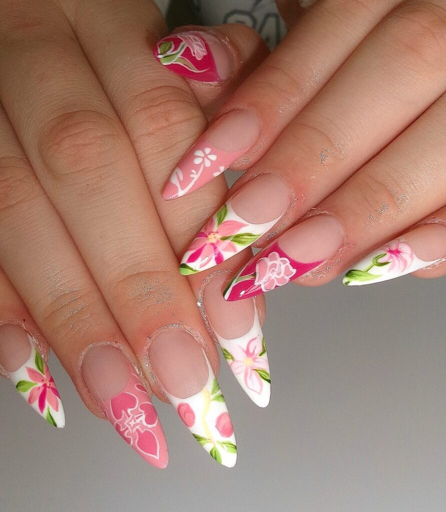 Botanical French Garden nails