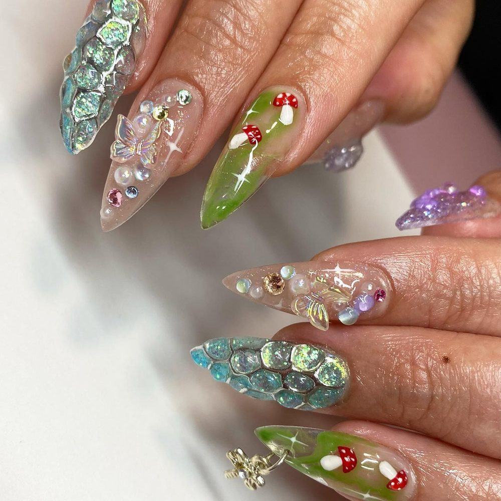 Enchanted Fairycore Mosaic nails