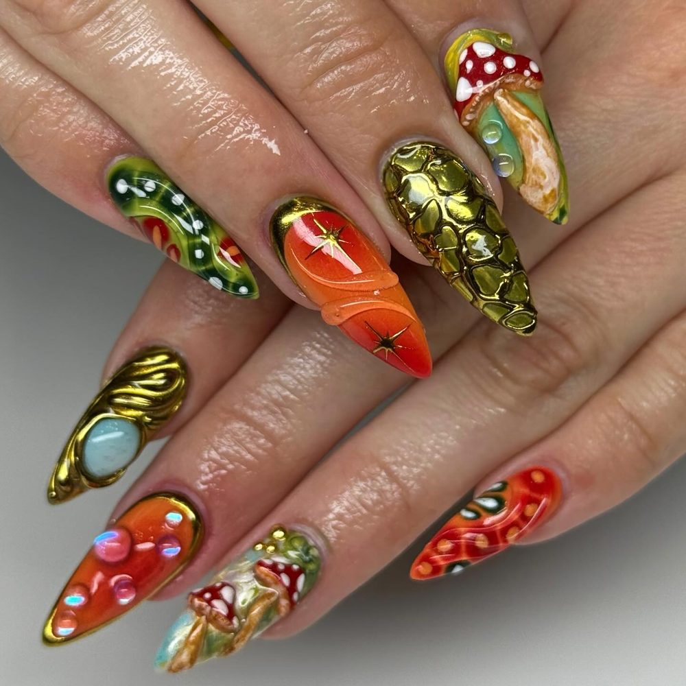 Goblin Market Garden nails