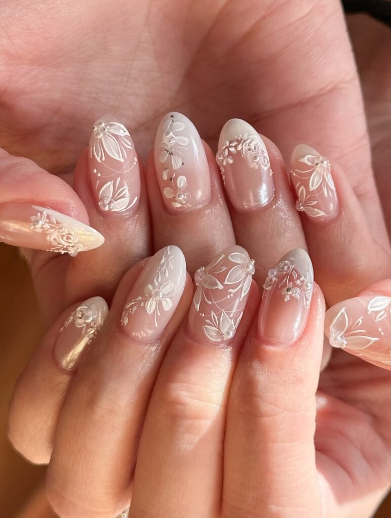 Crystal Floral Garden nails