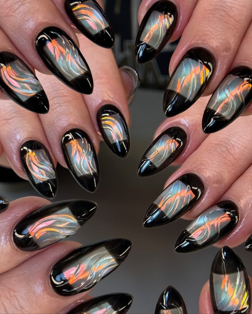 Neon Graffiti Tags nails