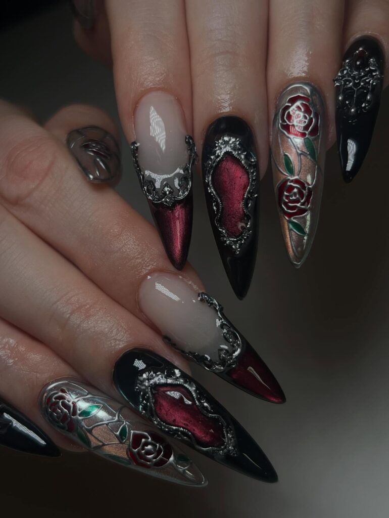 Gothic Reliquary Gems nails