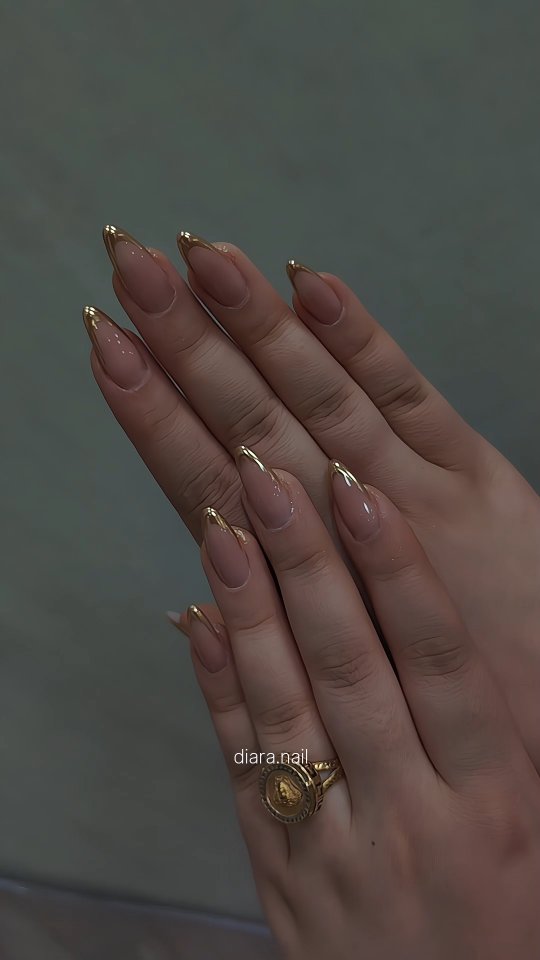 Steel Blue Negative Space nails