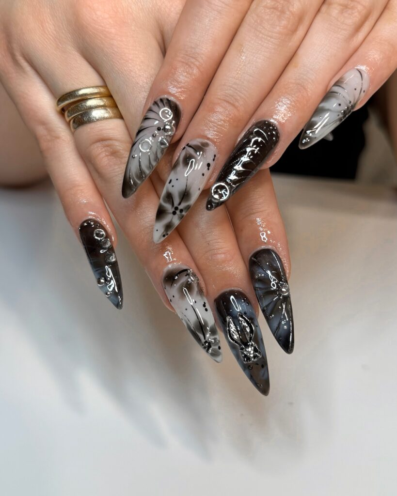 Smoky Ink Botanicals nails