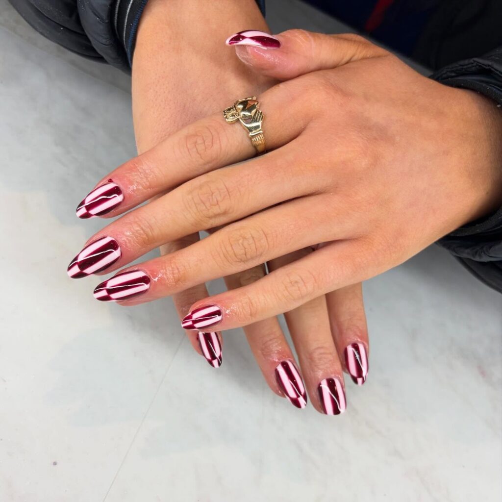 Red Wavelength nails