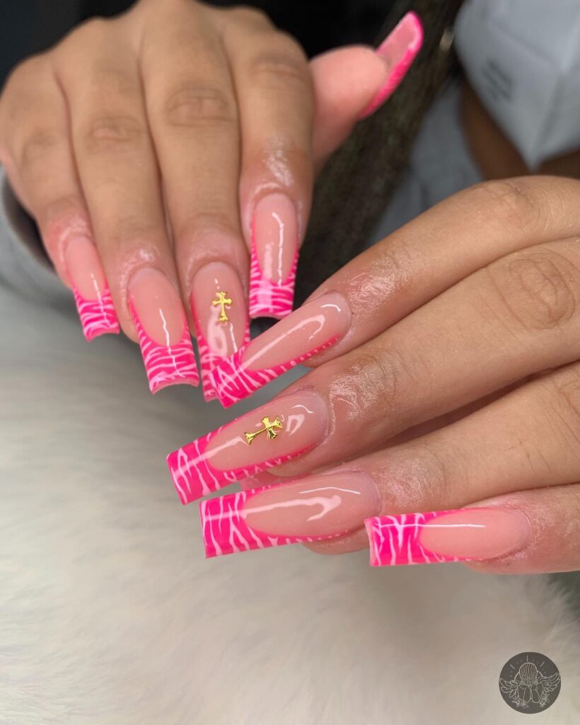 Dusty Mauve Stitch nails