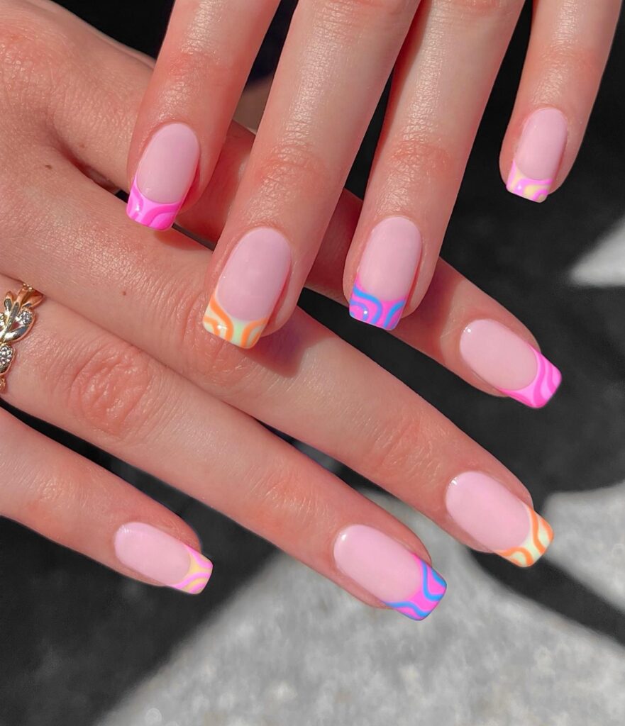 Pink Cloud Zag nails
