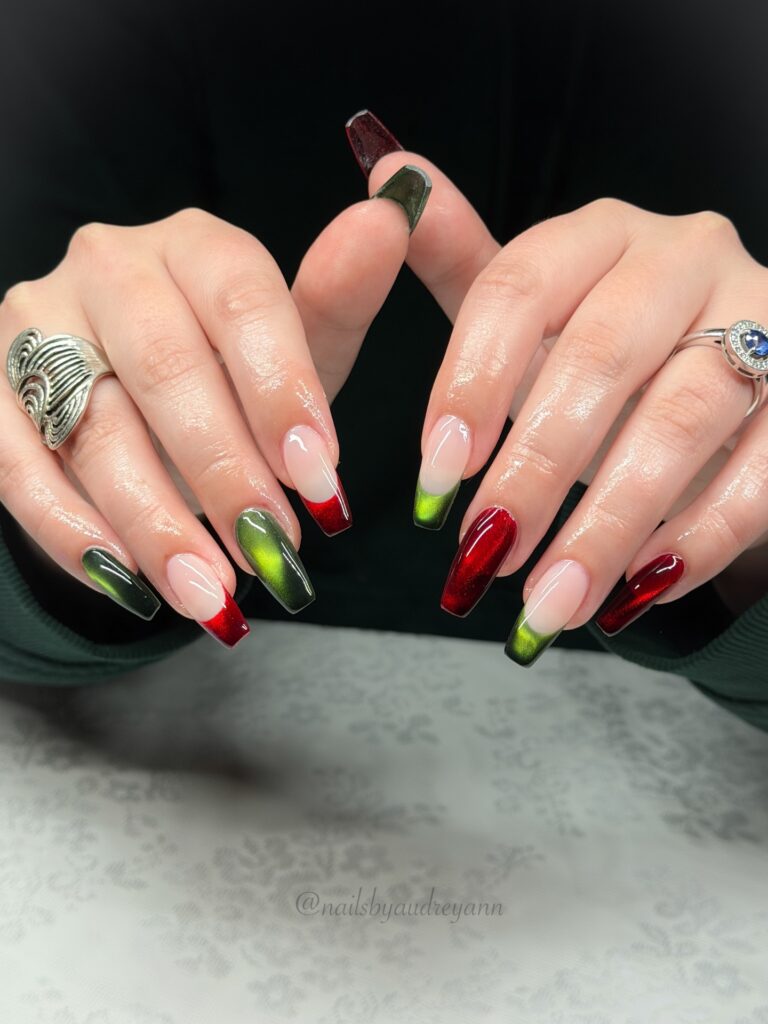 Glazed Coquette Red nails