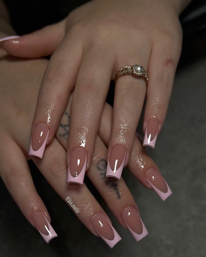 Pastel Cloud French nails
