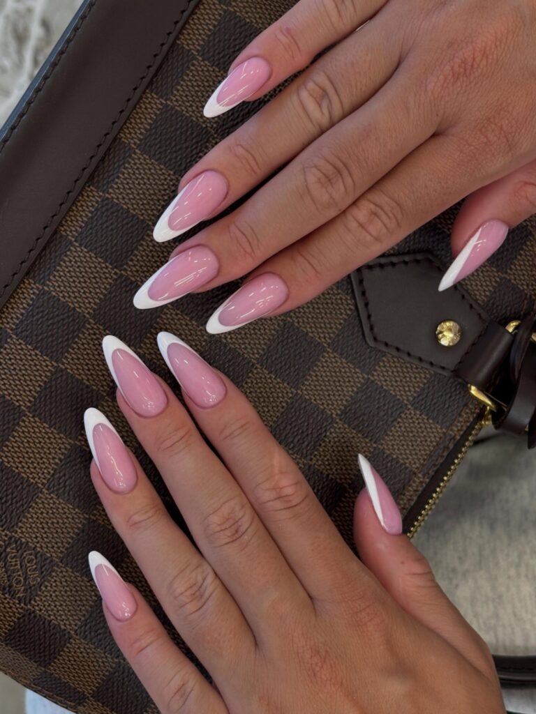 Pink Blush French nails