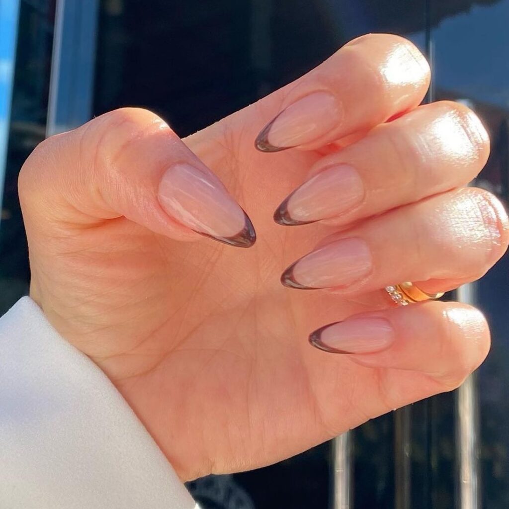 Sheer Shadow Tips nails